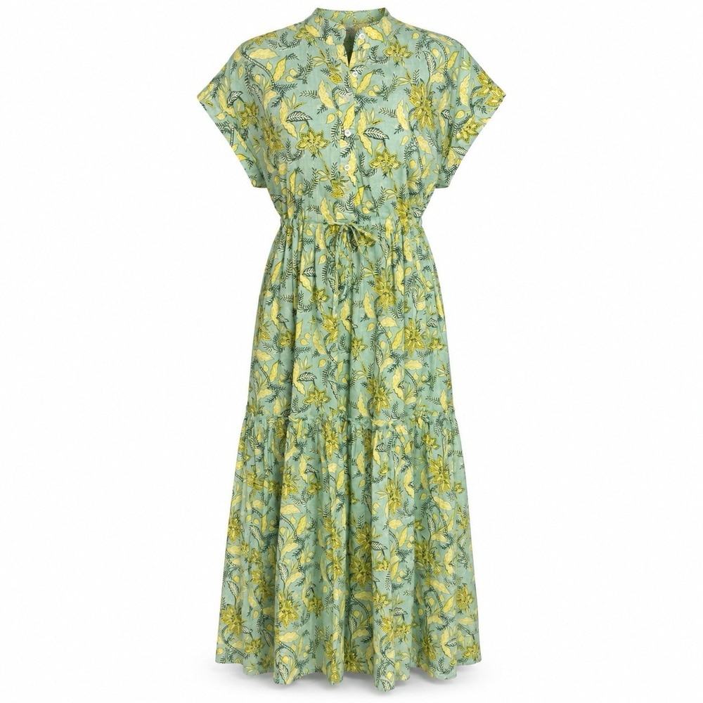 Tuckernuck Ro's Garden Midi‎ Dress S Floral Cottagecore Boho Chic Wedding Guest